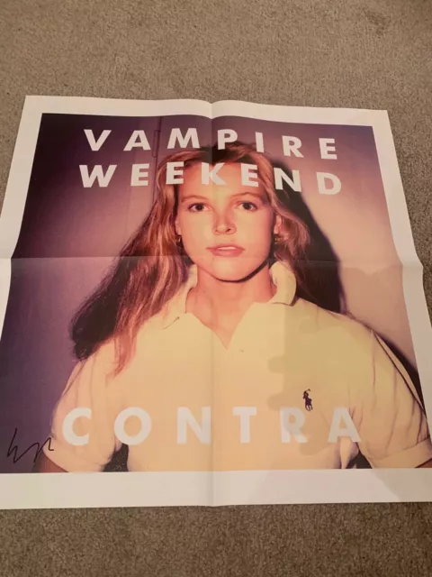 EZRA KOENIG SIGNED 24x24 POSTER PROOF COA AUTOGRAPHED VAMPIRE WEEKEND 2