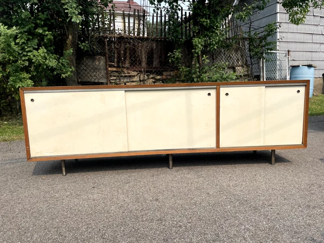 Early George Nelson EOG Credenza Cabinet Room Divider Herman Miller 1950s 80" Early George Nelson EOG Credenza Cabinet Room Divider Herman Miller 1950s 80"