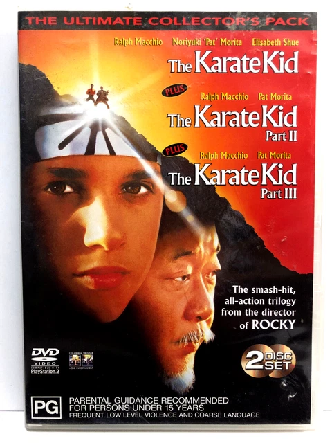 The Karate Kid Part I - Ii & Iii. Part 1 - 2 - 3. Ralph Macchio, Pat Morita. Dvd