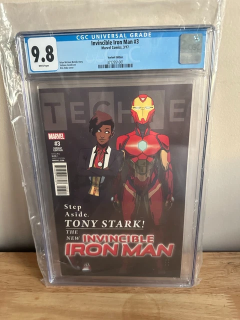 Invincible Iron Man #3 Anka Variant 1st Red/Gold Armor Named Ironheart CGC 9.8