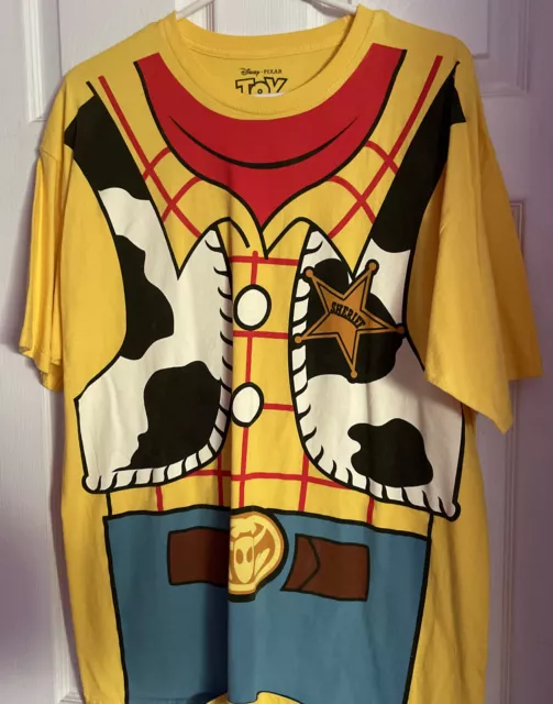 TOY STORY WOODY Sheriff Disney Costume Rare Vintage Champs T Shirt Size ...