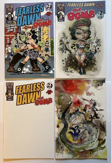 Fearless Dawn: The Bomb #1-3 A-D Lot Asylum Press 2023 NM-Steve Mannion Comics 3