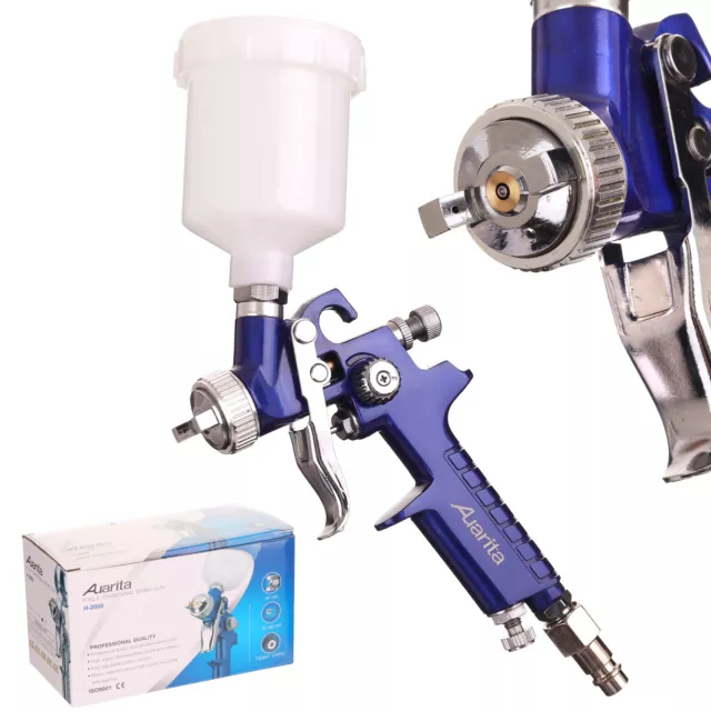 AUARITA Mini 0,8mm Tip Jet HVLP Gravity Paint Spray Gun Solvent/Water Based