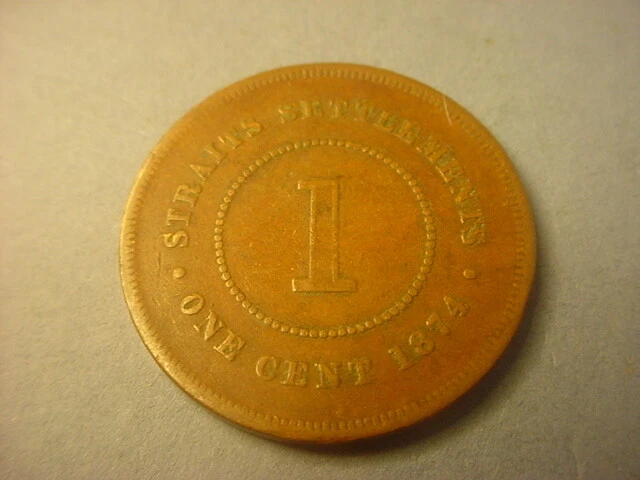 Malaysia Straits Settlements 1 Cent 1874 #74690
