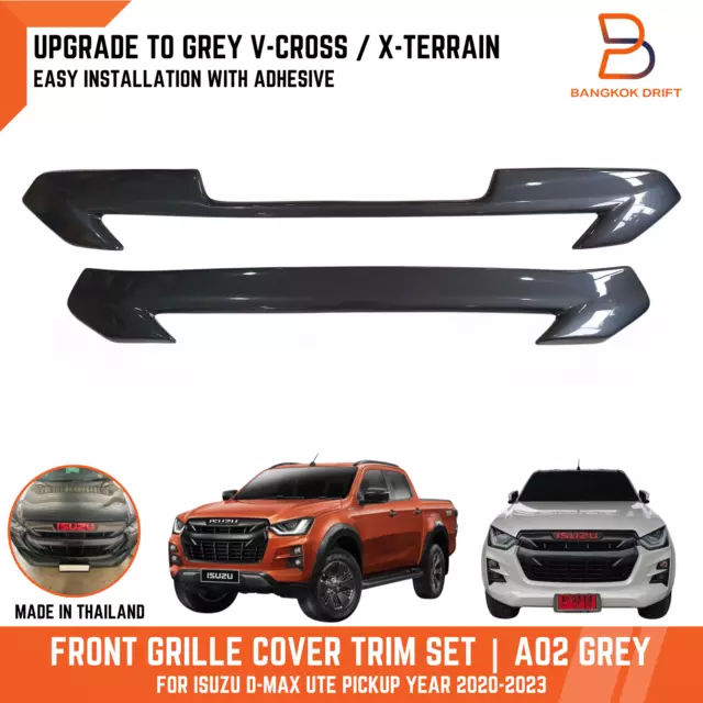 Rivestimento Griglia Anteriore Grigio Croce V Grigio Per Pickup Isuzu D-Max Dmax 20-23