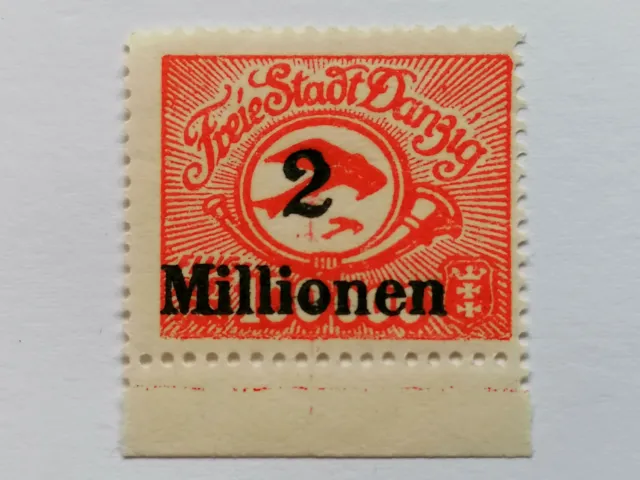 Briefmarke Freie Stadt Danzig Flugpost 2 Millionen Michel 179? postfrisch (A61)