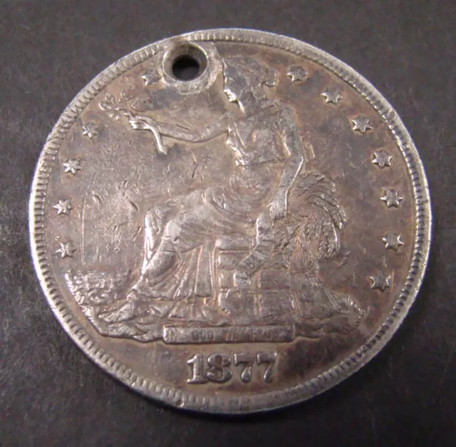 1877 Trade Dollar 90% SILVER $1 COIN