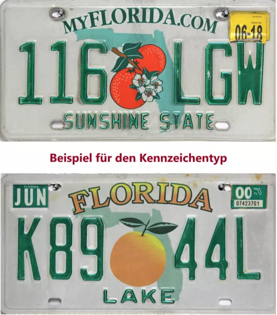 Florida Nummernschild Double Orange / Orange  Original US License Plate