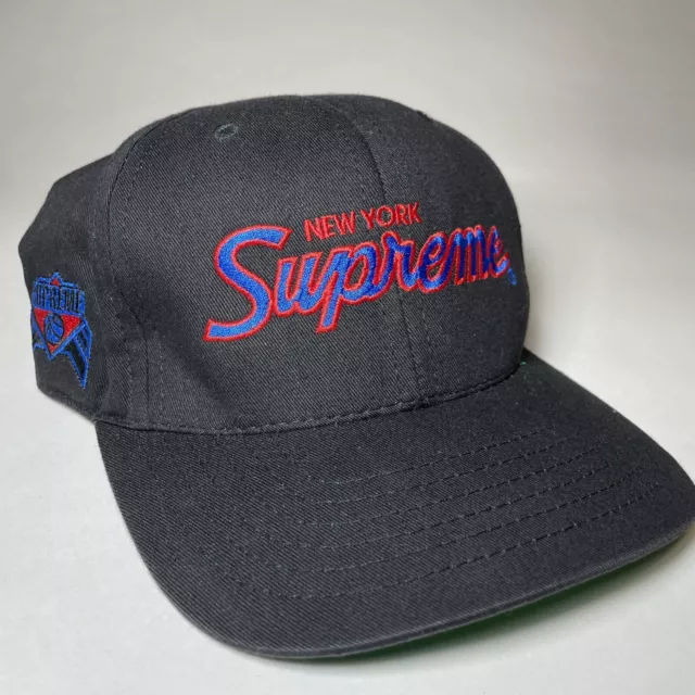 Supreme MCMXCIV SS18 Blue Snapback Hat Used Beat Rare Retro OG VTG Vintage  