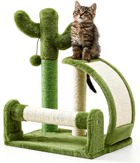 Made4Pets Cat Scratching Post, Cactus Scratcher Tree for Indoor Small Cats, Adul