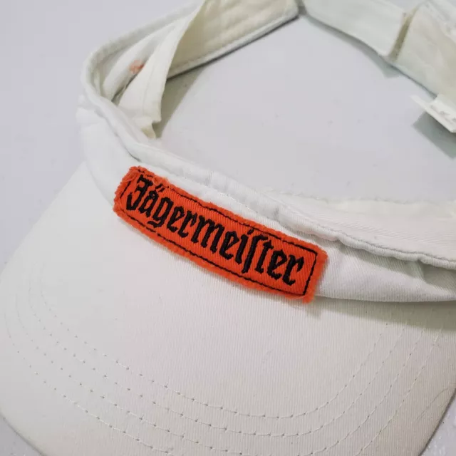 Jägermeister Men Visor OS White Logo Embroidered Adjustable Straps Cotton 2