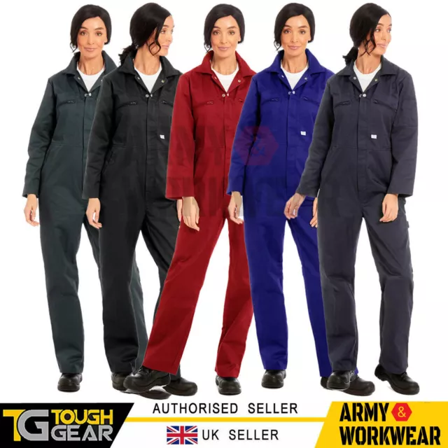 Ladies Heavy Duty BoilerSuit Zip Front Workwear Work Coverall Overall 4 Pockets