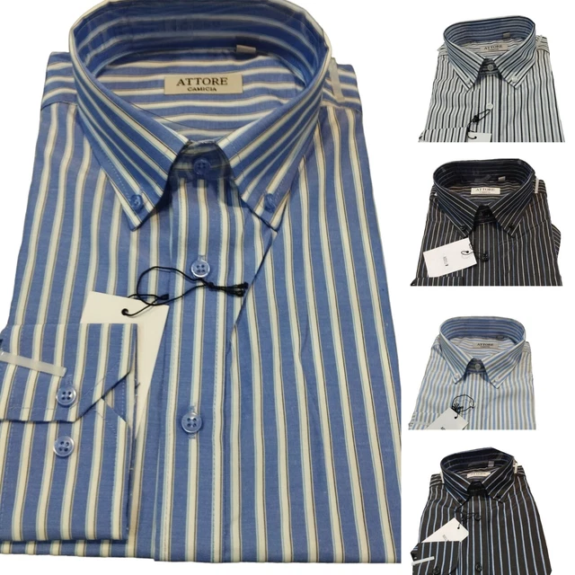 Camicia Uomo Oxford Moro Collo Francese Regular Fit Made In Italy Tina Ferr%c3%a0 Camicia Uomo Oxford Moro Collo Francese Regular Fit Made In Italy Tina Ferr%c3%a0