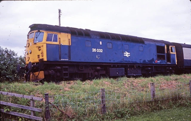 ORIG 35MM RAILWAY Slide Class 26 26032 Wick 6 8 1981 And Copyright 1 ORIG 35MM RAILWAY Slide Class 26 26032 Wick 6 8 1981 And Copyright 1