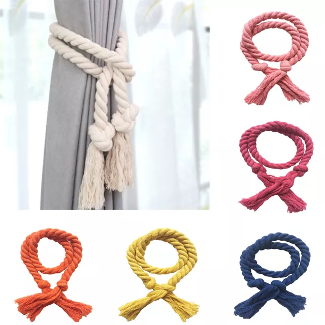 2Pcs Magnetic Curtain Tie Backs Tieback Buckle Holdbacks Clips Rope Home Decor