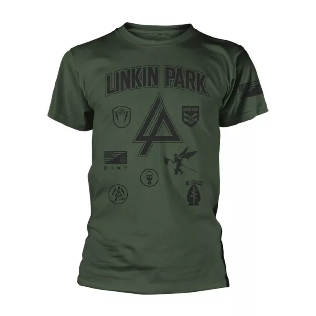 Linkin Park 'Patches' Green T shirt - NEW