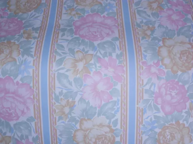 Lot Of 2 Vintage Double Rolls Vinyl Wallpaper Large Flowers Shand Kydd New