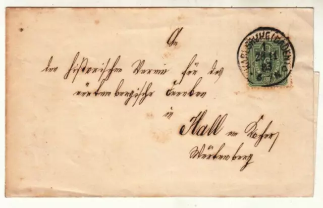 Deutsches Reich, Streifband aus Schwenningen, 3 Pfg. EF 1883