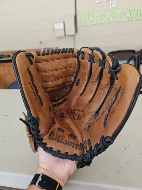 Wilson A2476 Baseball Glove 12 1/2" Pro-Select Leather Mitt Rt Hand Throw RHT