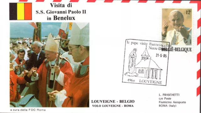 759-  Fdc Vatican Visite Pape Jean Paul Ii  En  Belgique