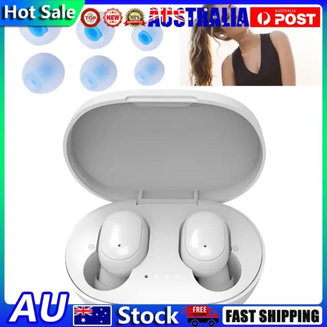 A6S TWS Headset IPX5 Bluetooth-Compatible 5.0 Wireless Earphones (White)