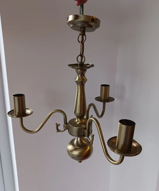 3 Arm Ceiling Light Fitting Antique Brass Effect 3 Light Chandelier 6 Available