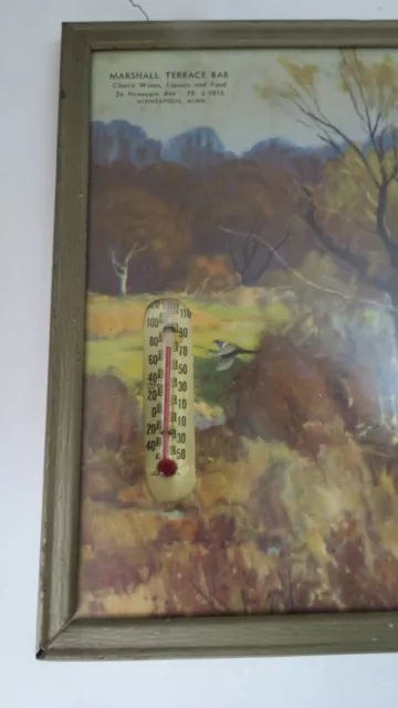 Vintage Marshall Terrace Bar Advertising Picture-Thermometer – Minneapolis Mn. 3