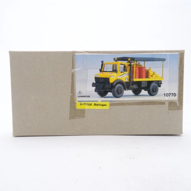Kibri 15005 - H0 Unimog Avec Grue Et Panier - Kit De Montage Neuf
