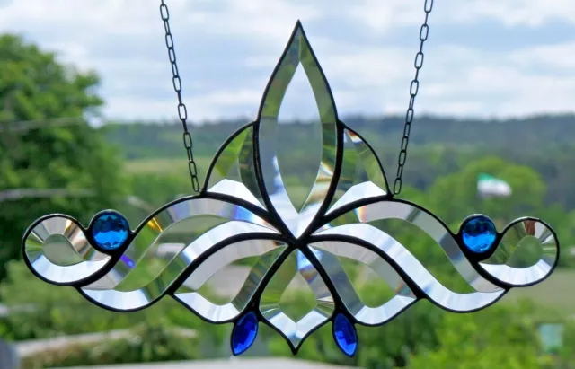 Bleiverglasung Bleiglas Facetten- Fensterbild Suncatcher in Tiffany