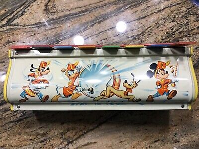 Vintage 1960's Walt Disney Toy Xylophone Mickey Mouse Musical Instrument Mallet
