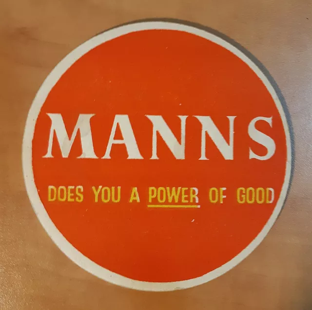 Vintage Mann's Brewery UK Beer Coaster Beer Mats