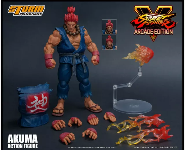 Storm Toys 1/12 Street Fighter akuma Three Head Carving Action Figure Collection