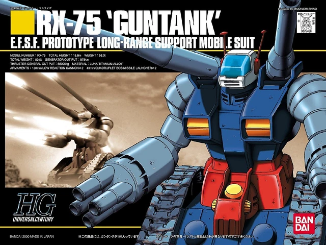 Bandai Hobby Mobile Suit Gundam HGUC RX-75 Guntank HG 1/144 Model Kit USA Seller