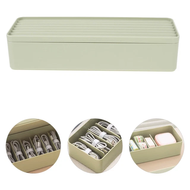CORD MANAGEMENT BOX with Lid Compartment Cable Storage Box Phone Cord