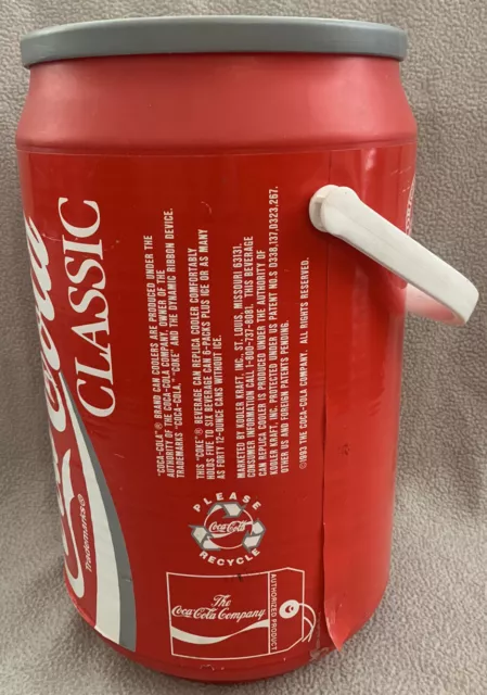 Vintage Coca Cola Coke Classic 20” Tall Can Cooler Kooler Kraft 1993 Red 2