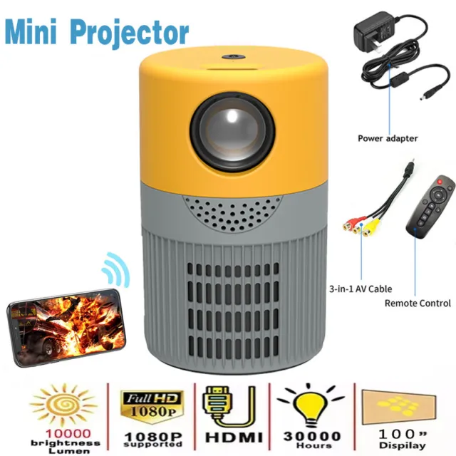 Mini Projector LED HD 1080P WIFI Home Cinema Portable HDMI Theater LCD Projector