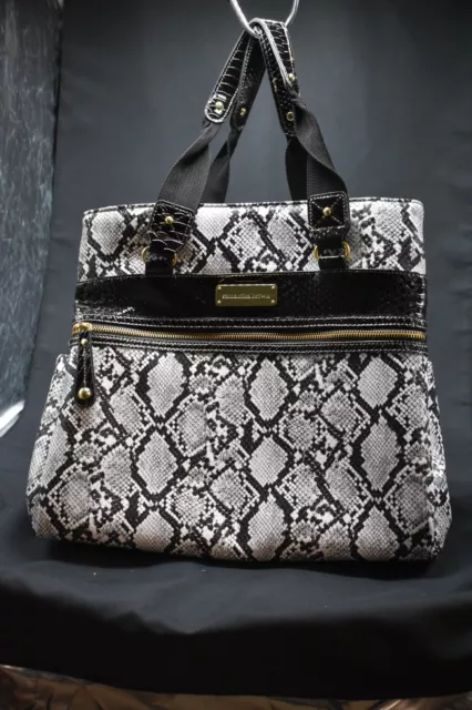 Samantha Brown Metro Tote - Black/White Python - FREE SHIPPING!