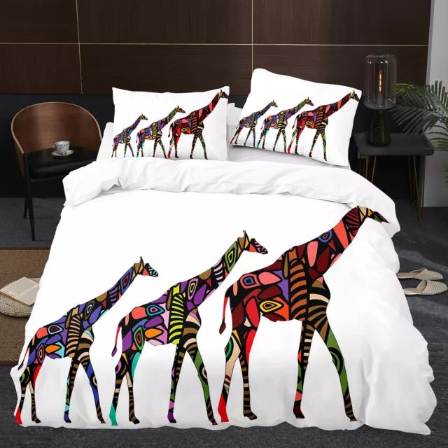 Natural Selection Giraffe Quilt Cover Set Queen Quilt/Doona Cover Pillowcase