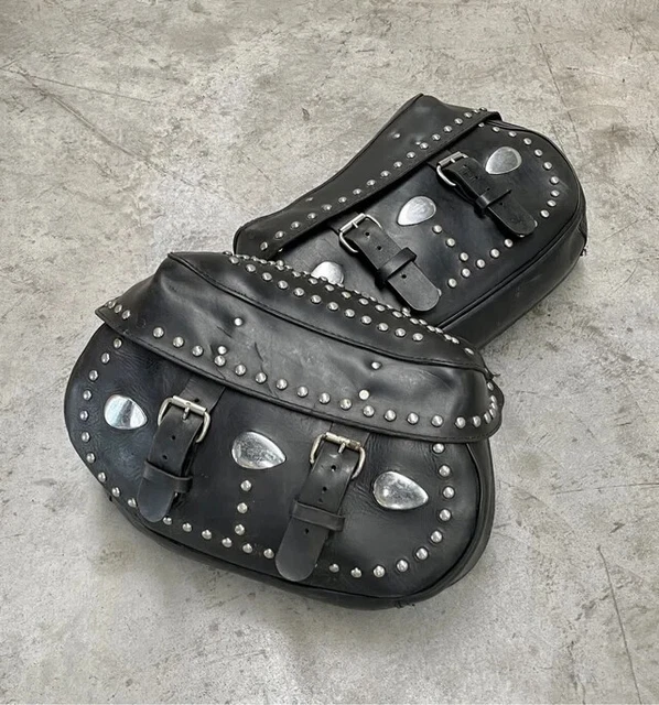 Harley Davidson Leather Saddlebags VINTAGE Heritage Softail EVO Shovelhead OEM