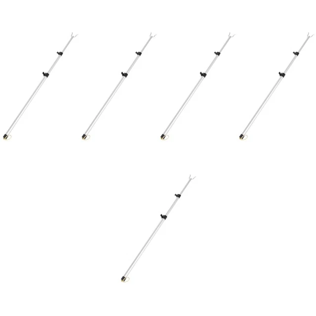 5x Asta Abbigliamento Retrattile Abbigliamento Metallo Palo Abbigliamento Telescopico