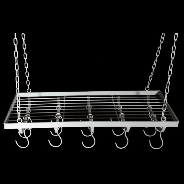 Cocina corona tira de gancho hierro estilo antiguo 88cm blanco