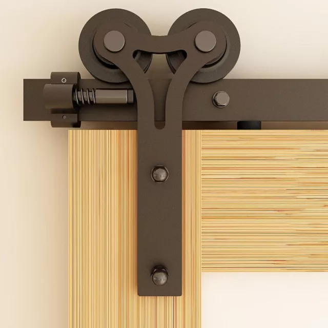CCJH 4-20FT Sliding Barn Door Hardware Closet Track Kit for Single/Double Door