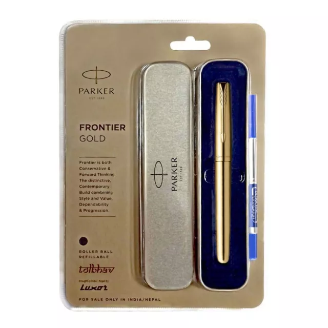 Parker Frontier Gold GT Roller Ball Pen RB Rollerball Trim Brand New in Box NIB