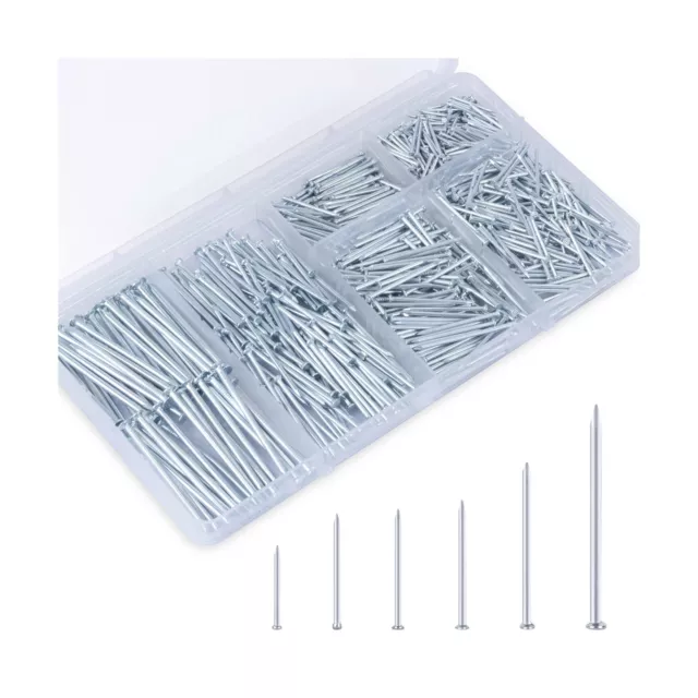 KURUI 700pcs Hardware Nails for Hanging Pictures Assorted Kit, Up to 2"-Long ...