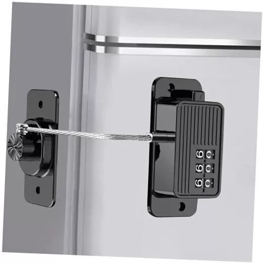 Refrigerator Fridge Freezer Door Lock with Password, 1PACK-Black with Password