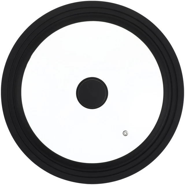 Couvercle De Poêle Universel En Verre Trempé 33 Cm - Bord Silicone Anti-brûlure, Aération Inox | Remplacement