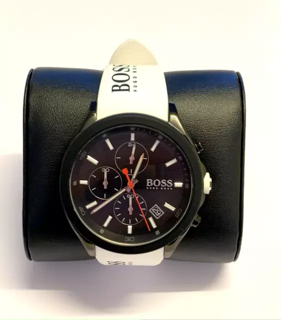 Hugo Boss Men’s Watch Chronograph Silicone Strap New