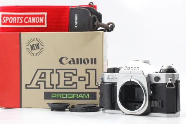 [Near MINT in Box] Canon AE-1 Program Silver SLR 35mm Film Camera From JAPAN