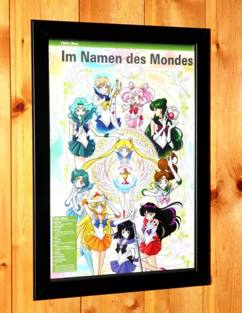 Sailor Moon Anime Manga Old Promo Poster / Ad Art Artwork Framed