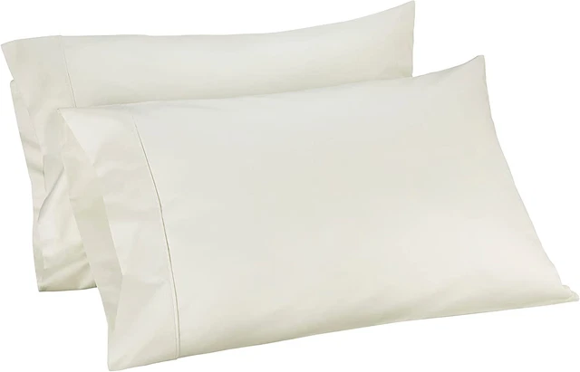 400 Thread Count Pillowcase Set | 100% Long-Staple Cotton Pillow Cases | Luxury
